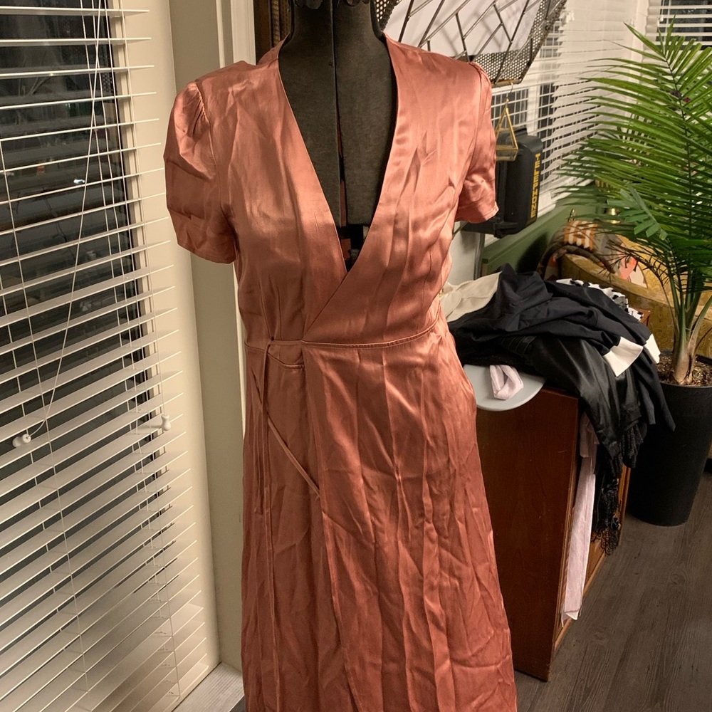 Dusty Rose Mave Wrap Dress